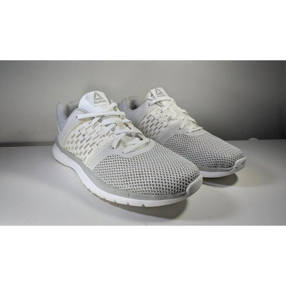Reebok Print Prime Runner Sneakers Womens US Size 8.5 Gray White Athletic CN2031